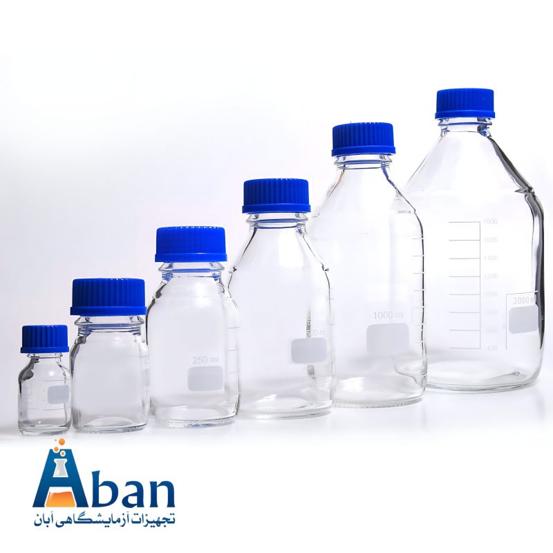 بطری درب آبی آزمایشگاه